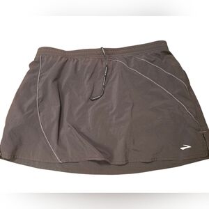 Brooks Athletic Activewear Black Skort Built In Shorts Size Large